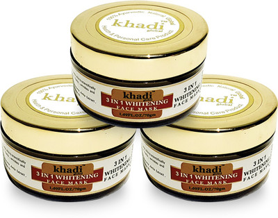 Khadi Global 3 in 1 Whitening Face Mask Pack of 3(210 ml)