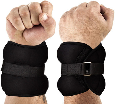 FITSY Adjustable 1.5 Kg X 2 Black Ankle & Wrist Weight(1.5 kg)