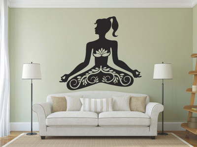 Wall Guru Home Décor wall Sticker Sticker(Pack of 1, Black