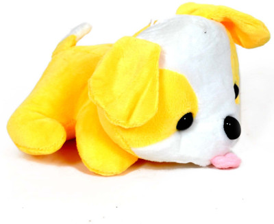 Skylofts Cute 22cm Stuffed Dog Soft Toy Animal with tongue out Birthday Kids Baby Gift - 22 cm(Yellow)