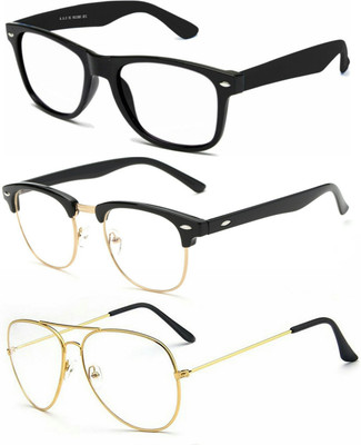Azmani Wayfarer, Clubmaster, Aviator Sunglasses(Clear)