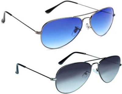 Stopnbuy Aviator Sunglasses(Blue, Black