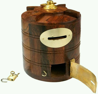 Khan Handicrafts k63 Coin Bank(Brown)