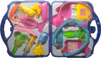 HEER BLUE DOCTOR SET 15 Pcs Doctor Nurse family oprated Set Medical Box Toy For Kids(HCCD ENTERPRISE)