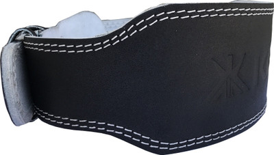 Kobo 4" Weight Lifting Leather Belt Back Support(Black