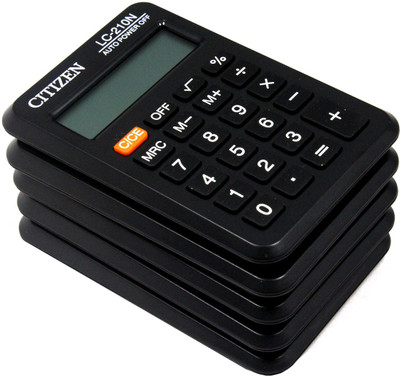 Citizen |Pack of 5| LC-210N Stealodeal |Pack of 5| LC-210N Basic Calculator(8 Digit)
Citizen |Pack of 5| LC-210N Stealodeal |Pack of 5| LC-210N Basic Calculator(8 Digit)