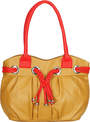Fristo Hand-held Bag(Beige, Red)