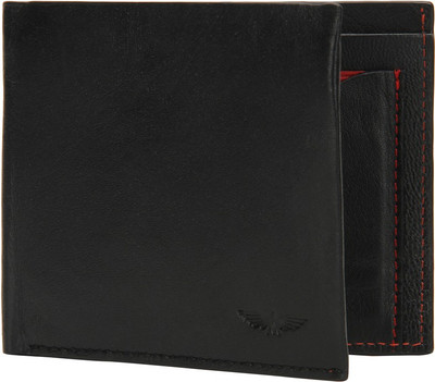 Park Avenue Men Black Genuine Leather Wallet(3 Card Slots)