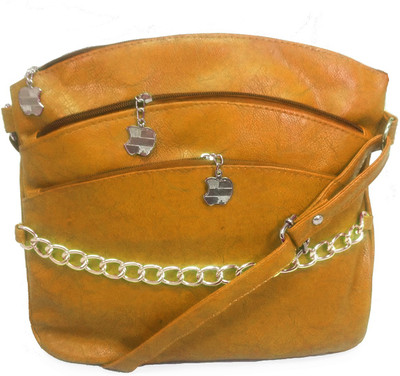 Chalissa Girls Casual Gold PU Sling Bag