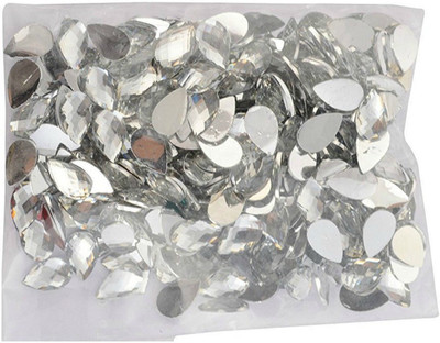 AM Drop Shape Crystal Edged Silver Stones/Kundans for Jewellery Making/Decorating & Crafts. Pack of 400 Stones - Silver
AM Drop Shape Crystal Edged Silver Stones/Kundans for Jewellery Making/Decorating & Crafts. Pack of 400 Stones - Silver