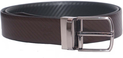 Ekvi Men Formal Brown Genuine Leather Reversible Belt