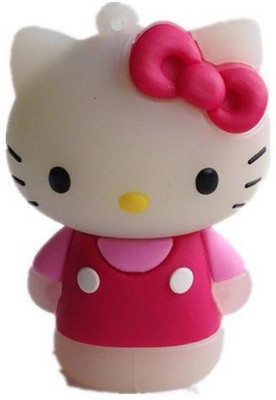 Microware Hello Kitty Shape 16 GB Pen Drive(Red, White)