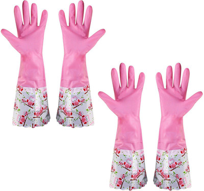 HOKIPO Reusable PVC Kitchen Gloves, Free Size, Forearm Length, 2 Pair Wet and Dry Glove Set(Free Size Pack of 2)
HOKIPO Reusable PVC Kitchen Gloves, Free Size, Forearm Length, 2 Pair Wet and Dry Glove Set(Free Size Pack of 2)
