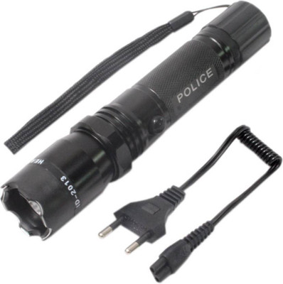 FunMart Flash Torch with stun gun Torch(Black : Rechargeable)