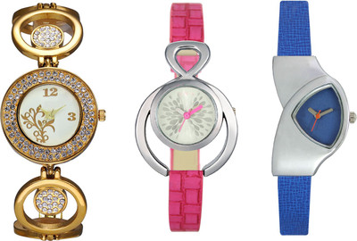 Shivam Retail SR-03 204-205-208 Stylish Three Different Shade Watch - For Girls