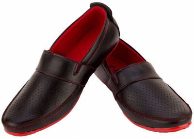 FBT Loafers For Men(Black, Red)
