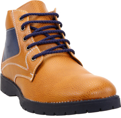 Zappy Men's Casual Boots For Men(Tan, Tan & blue 
Zappy Men's Casual Boots For Men(Tan, Tan & blue