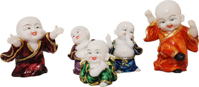 Art N Hub Set of 5 Fengshui God Laughing Buddha in Child Look Vastu Idol - Handicraft Decorative Home Décor God Figurine / Antique Statue Gift item Decorative Showpiece - 15 cm(Earthenware, Multicolor)
Art N Hub Set of 5 Fengshui God Laughing Buddha in Child Look Vastu Idol - Handicraft Decorative Home Décor God Figurine / Antique Statue Gift item Decorative Showpiece - 15 cm(Earthenware, Multicolor)