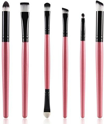 Willtoo Cosmetic Makeup Brush Lip Makeup Brush Eyeshadow Brush (pink)(Pack of 6)
