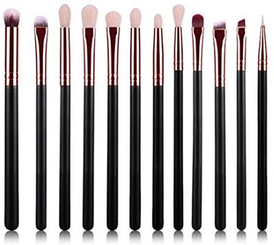 Smtsmt Cosmetic Brush Makeup Brush Sets Kits Tools-black(Pack of 12)