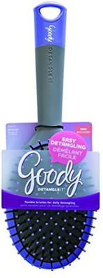 Goody Detangle It Oval Cushion Hair Brush, Purple/Grey (Pack of 3)