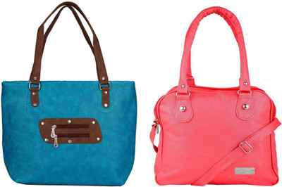 Vera Stayle Hand-held Bag(Blue, Pink)