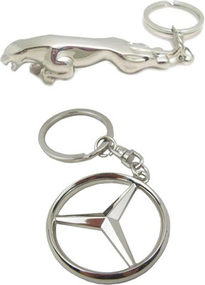 Alexus Jaguar And Mercedes Key Chain(Silver)