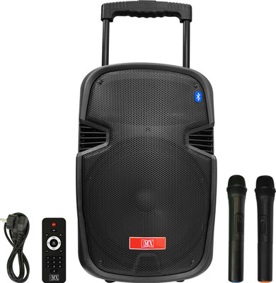 MX 10 Inches Portable Multimedia Trolley Speaker With Built-in Amplifier Battery Bluetooth Usb Radio Fm Sd Card Aux Input & 2 Wireless Microphone Remote 3710 Indoor, Outdoor PA System(75 W)
MX 10 Inches Portable Multimedia Trolley Speaker With Built-in Amplifier Battery Bluetooth Usb Radio Fm Sd Card Aux Input & 2 Wireless Microphone Remote 3710 Indoor, Outdoor PA System(75 W)