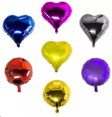 PartyballoonsHK Solid Multicolor heart and Round shape foil Balloon(Multicolor, Pack of 7)
PartyballoonsHK Solid Multicolor heart and Round shape foil Balloon(Multicolor, Pack of 7)