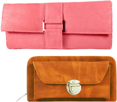 Lady bar Casual Pink, Tan Clutch