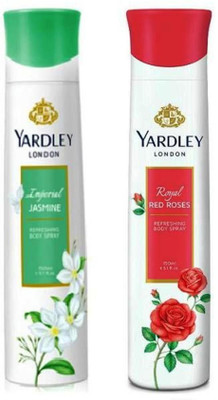 Yardley London Jasmine and Red Rose Combo Pack 2 Deodorant Spray - For Women(150 ml, Pack of 2)
Yardley London Jasmine and Red Rose Combo Pack 2 Deodorant Spray - For Women(150 ml, Pack of 2)