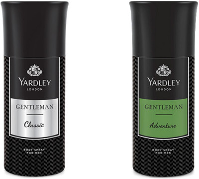 Yardley London Gentleman And Adventure Combo Pack 2 Deodorant Spray - For Men(150 ml, Pack of 2)
Yardley London Gentleman And Adventure Combo Pack 2 Deodorant Spray - For Men(150 ml, Pack of 2)