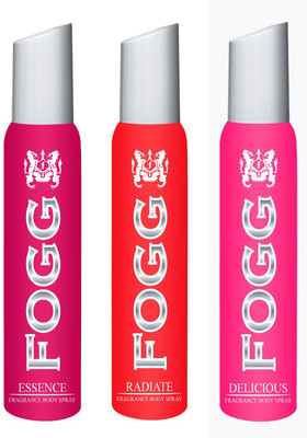 Fogg COMBO PACK OF FOGG ESSENCE DEODORANT FOR WOMEN + FOGG RADIATE DEODORANT FOR WOMEN + FOGG DELICIOUS DEODORANT FOR WOMEN Body Spray - For Women(120 ml, Pack of 3)
Fogg COMBO PACK OF FOGG ESSENCE DEODORANT FOR WOMEN + FOGG RADIATE DEODORANT FOR WOMEN + FOGG DELICIOUS DEODORANT FOR WOMEN Body Spray - For Women(120 ml, Pack of 3)