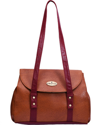 Fristo Shoulder Bag(Beige, Maroon)