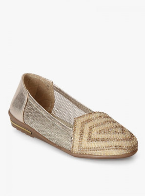 Glitzy Galz Girls Slip-on Flats(Gold