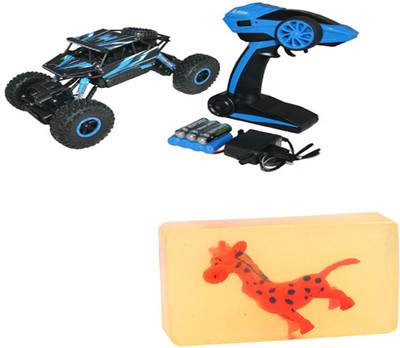 ODDEVEN Rock Through Crawler 1:18 Scale 4Wd Rally Car - The Mean Machine-Blue + Happy Baby Luxurious Kids Soap With Toy(Blue)
ODDEVEN Rock Through Crawler 1:18 Scale 4Wd Rally Car - The Mean Machine-Blue + Happy Baby Luxurious Kids Soap With Toy(Blue)