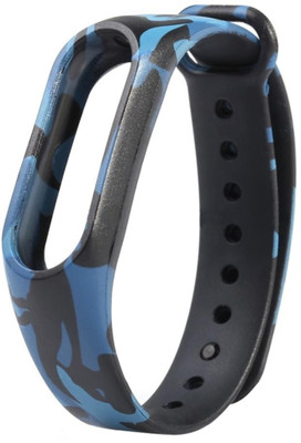 Shopizone Silicone smartwatch Band2 straps - camouflage Blue Smart Band Strap(Blue)