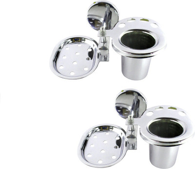 RoyaL Indian Craft Pack of 2 Stainless Steel Soap and Toothpaste Holder With Tumbler(Steel)
RoyaL Indian Craft Pack of 2 Stainless Steel Soap and Toothpaste Holder With Tumbler(Steel)