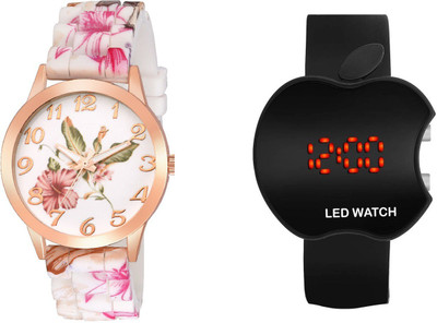 COSMIC genva platinum silicon floral watch-2 FASHION Watch - For Women