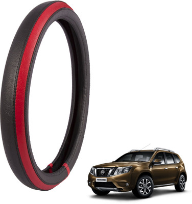 Autofy Steering Cover For Nissan Terrano(Black, Leather)