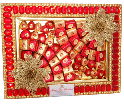 Jainco Star Chocolates Stone Tray 2 Type of Chocolate Gift Pack Red and Golden Colour Caramels(55)
Jainco Star Chocolates Stone Tray 2 Type of Chocolate Gift Pack Red and Golden Colour Caramels(55)