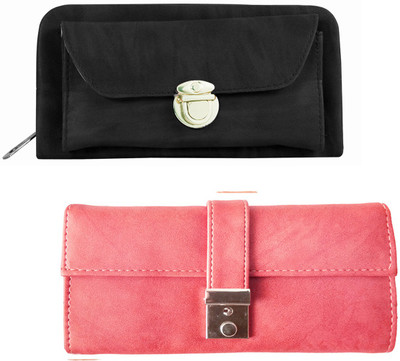 Lady bar Casual Black, Pink Clutch