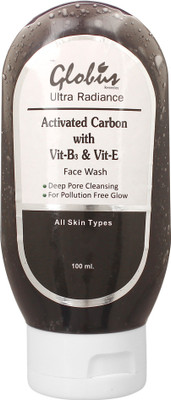 Globus Activated Carbon with Vitamin B & E Face Wash(100 ml)
