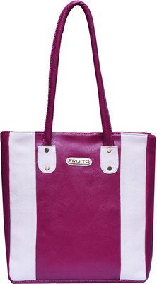 Fristo Shoulder Bag(Pink, White)