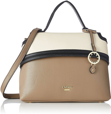 Cathy London Hand-held Bag(Khaki, Beige, Black), Beige;black;khaki