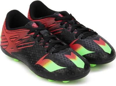 ADIDAS Boys Lace Football Shoes(Black, Cblack/sgreen/solred