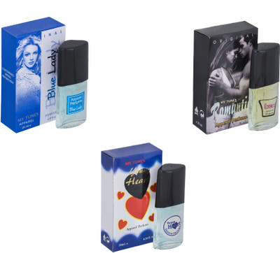 My Tunes Combo Blue Lady-Romantic-Younge Heart Blue Eau de Toilette - 60 ml(For Men & Women)
My Tunes Combo Blue Lady-Romantic-Younge Heart Blue Eau de Toilette - 60 ml(For Men & Women)
