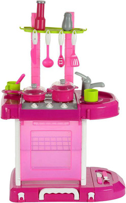 Dhawani Latest Pink Kitchen Set with Light and Sound