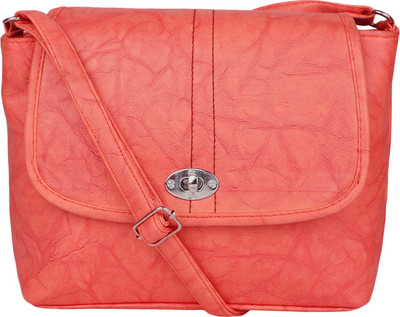 MET CARE Women Casual Pink PU Sling Bag