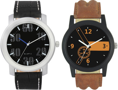 Shivam Retail Stylish Black And Brown39 Professional Look Combo Watch - For Men